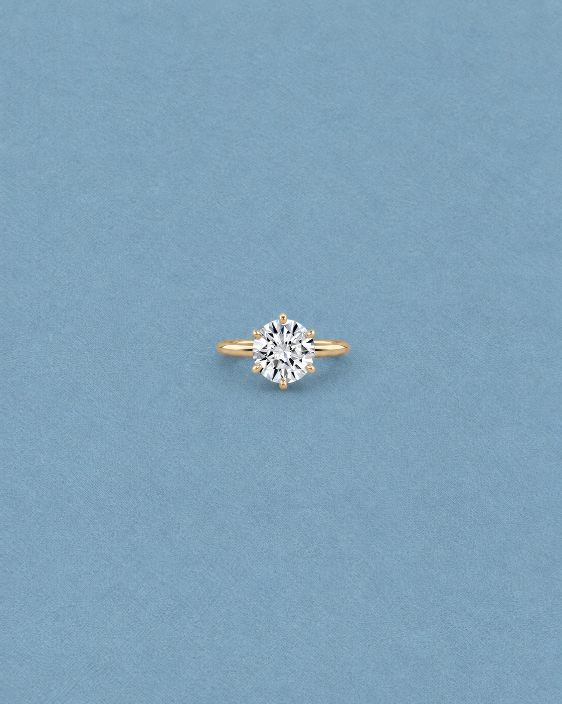 Round Solitaire in Yellow Gold