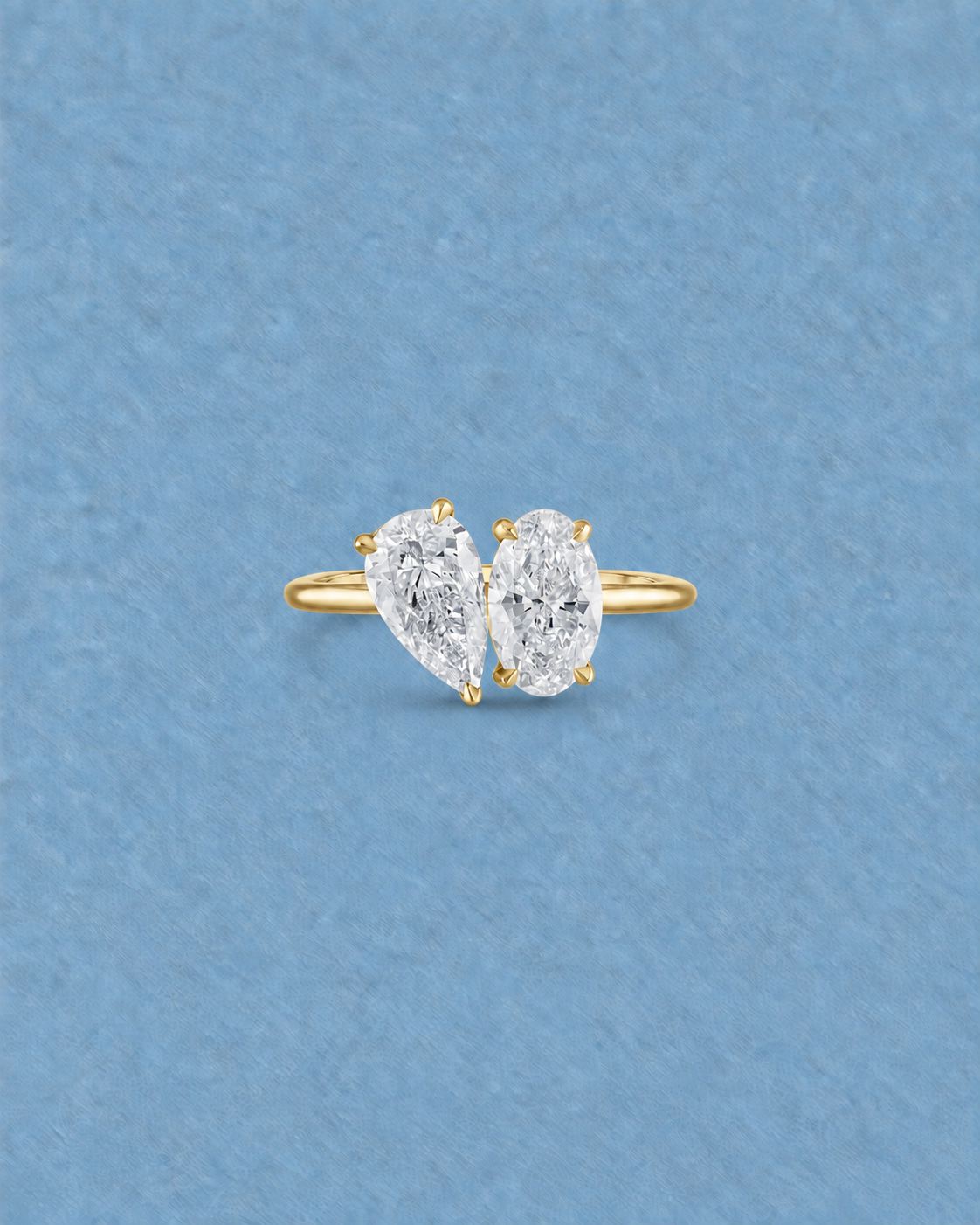 Two-Stone Ring in Yellow Gold
